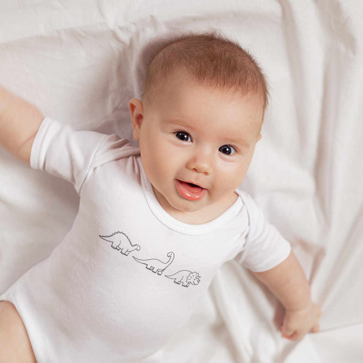Baby Organic Short Sleeve Bodysuit | Dinosaur