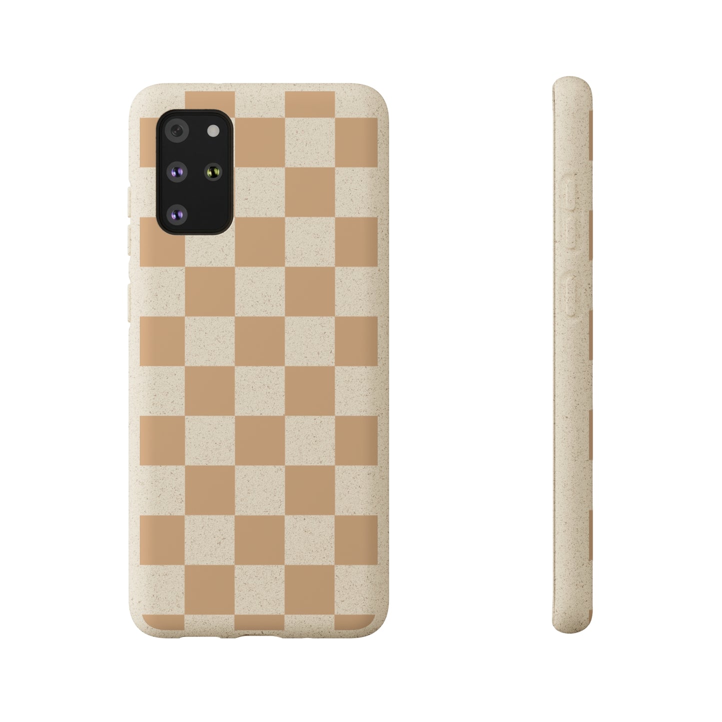 Biodegradable Phone Case Neutral Checkerboard Checkered iPhone Samsung