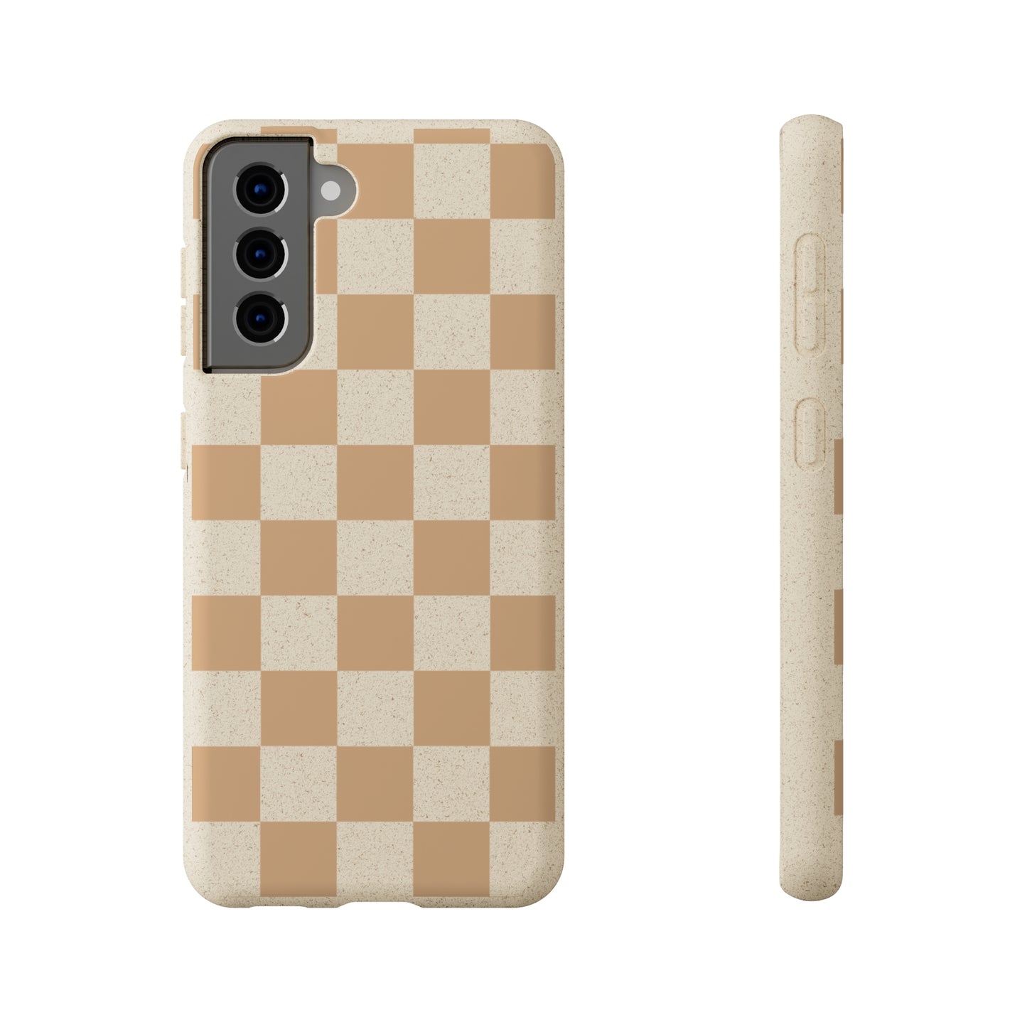 Biodegradable Phone Case Neutral Checkerboard Checkered iPhone Samsung