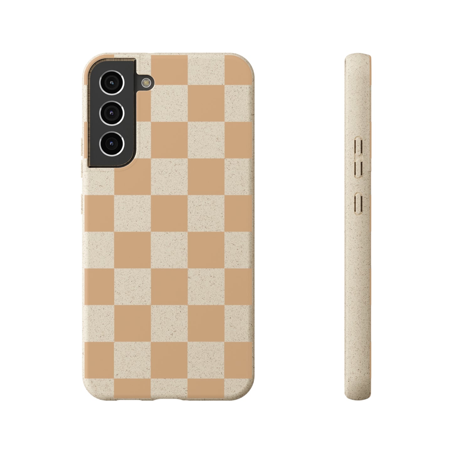 Biodegradable Phone Case Neutral Checkerboard Checkered iPhone Samsung