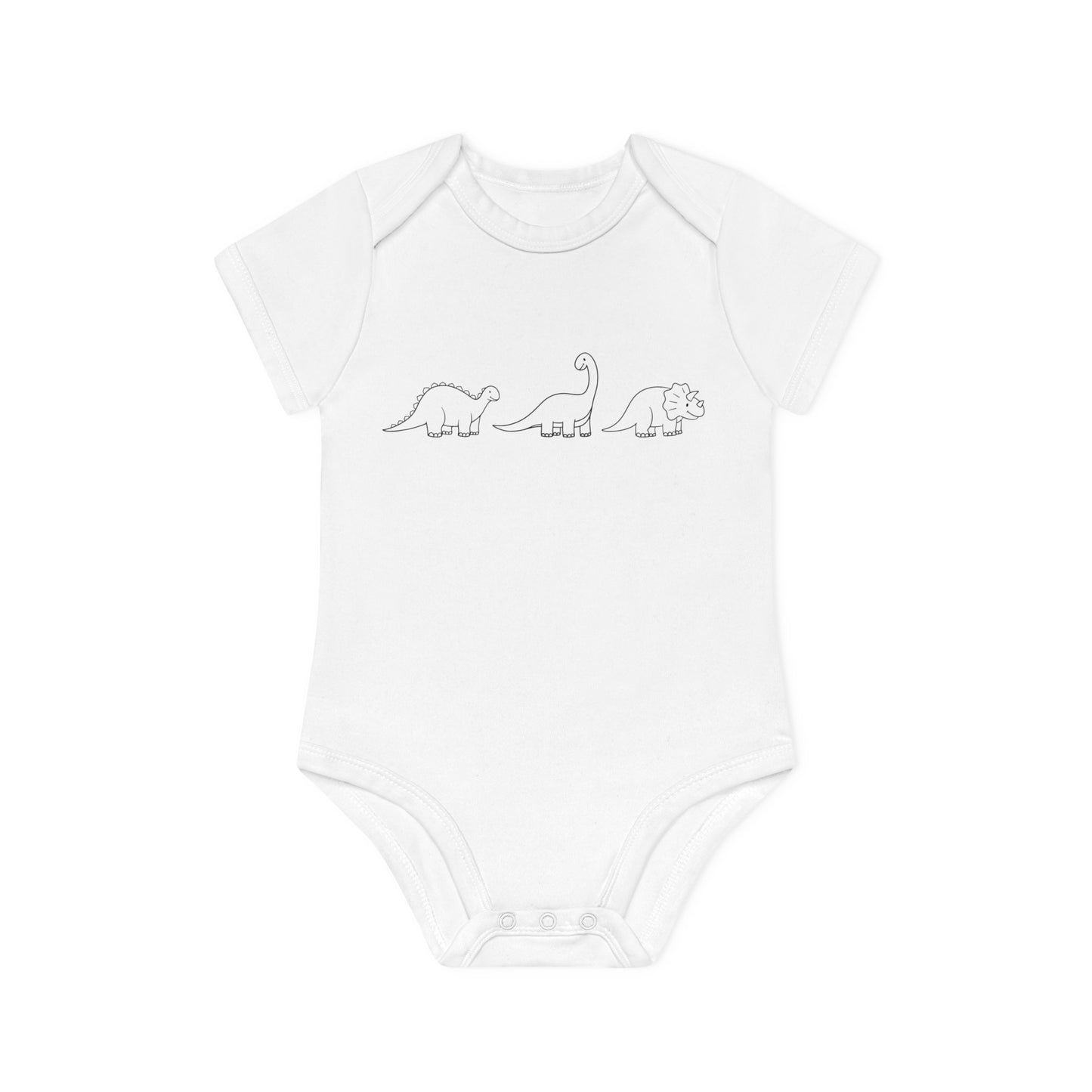 Baby Organic Short Sleeve Bodysuit | Dinosaur