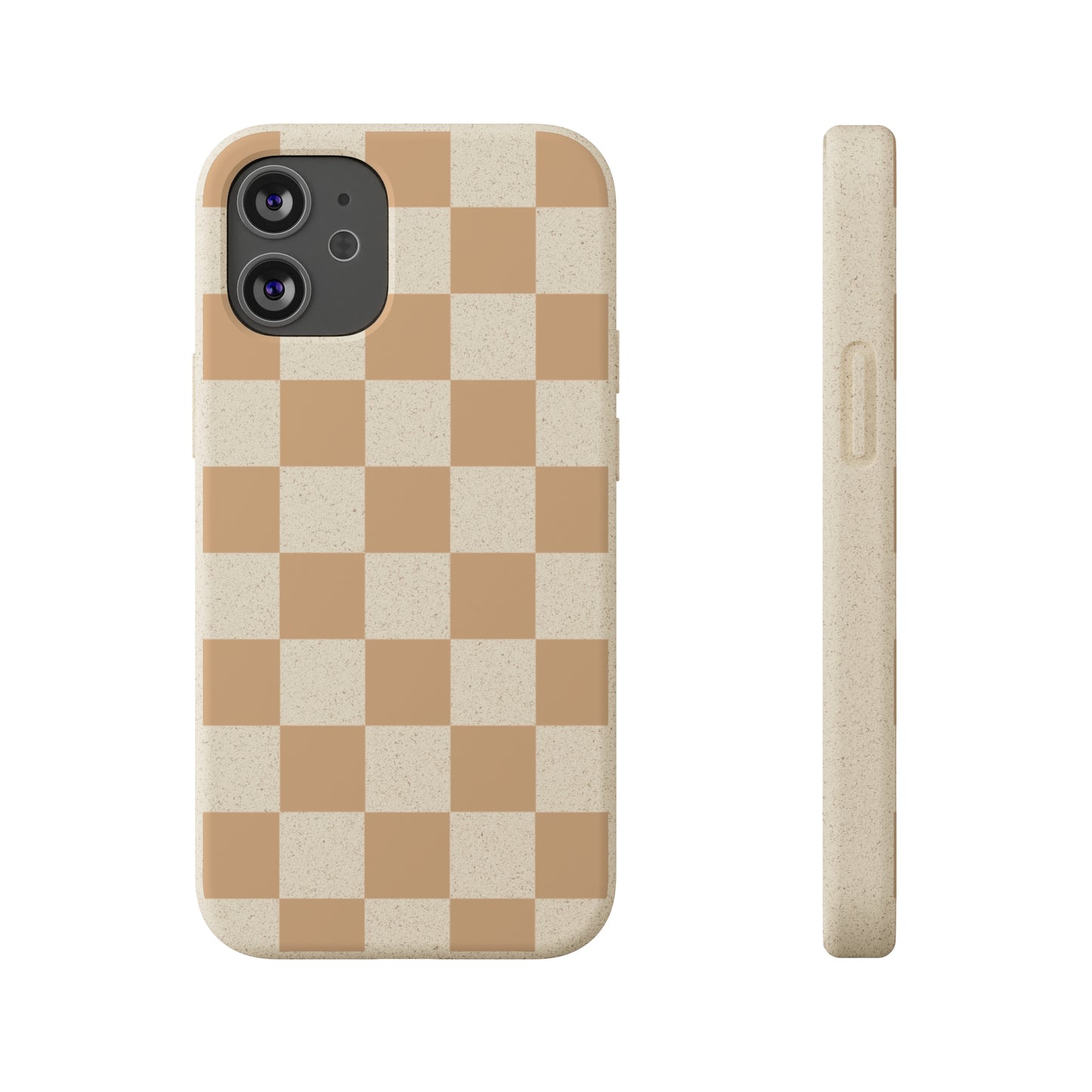 Biodegradable Phone Case Neutral Checkerboard Checkered iPhone Samsung