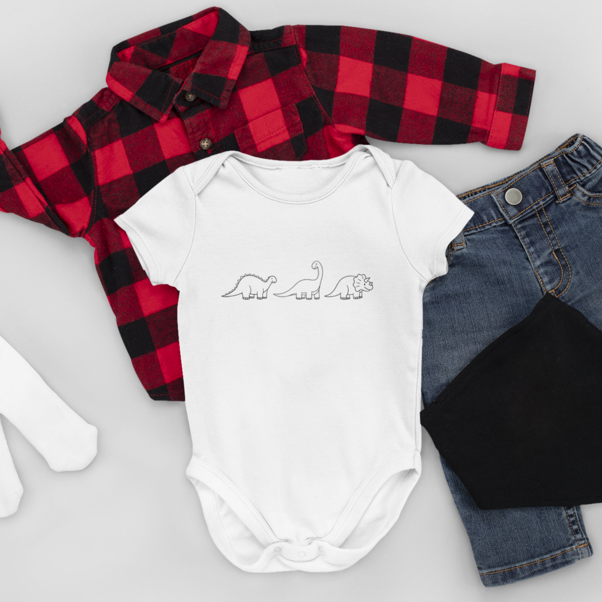 Baby Organic Short Sleeve Bodysuit | Dinosaur